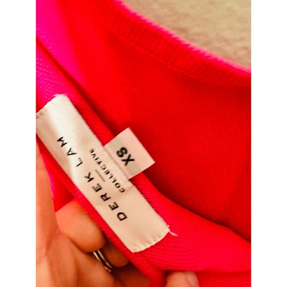 DEREK LAM COLLECTIVE Pink One-Shoulder Drop Waist Bubble Hemline Dress Size XS - Picture 8 of 14